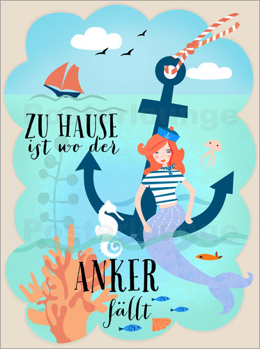 Home is where you dop the anchor - illustration Elisandra