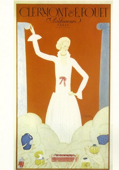 Publicité de Clermont et E. Fouet parfumeurs - illustration de Georges Lepape (1924)