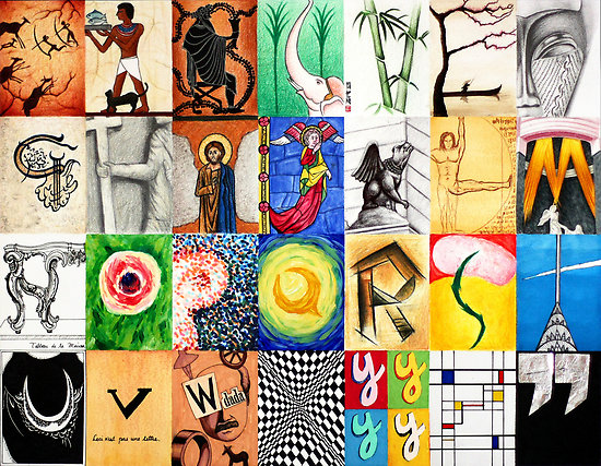 Typographic history - collage de Patrick Yan