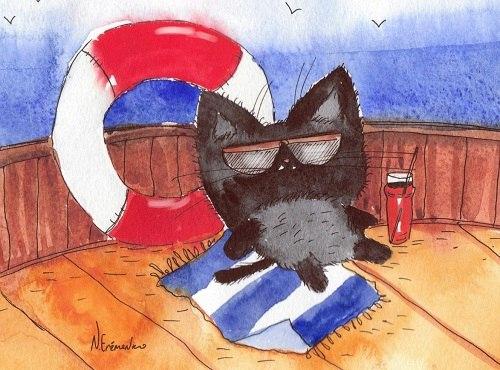 En bateau - illustration dAnastasia Eremenko